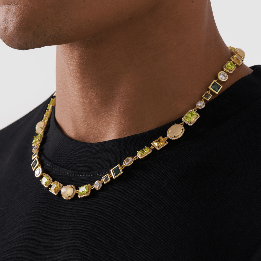 Emerald Gemstone Necklace (Gold)