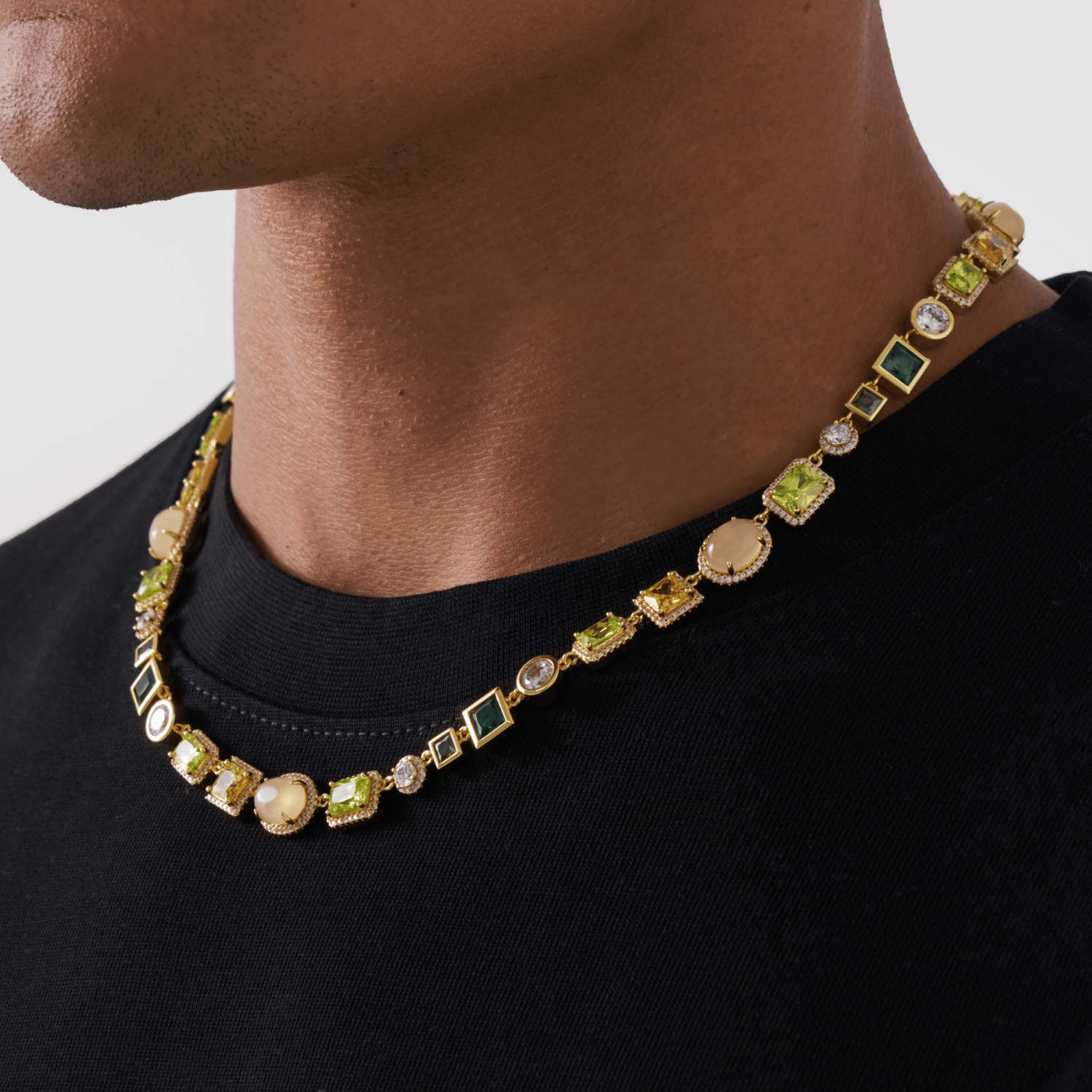 Emerald Gemstone Necklace (Gold)