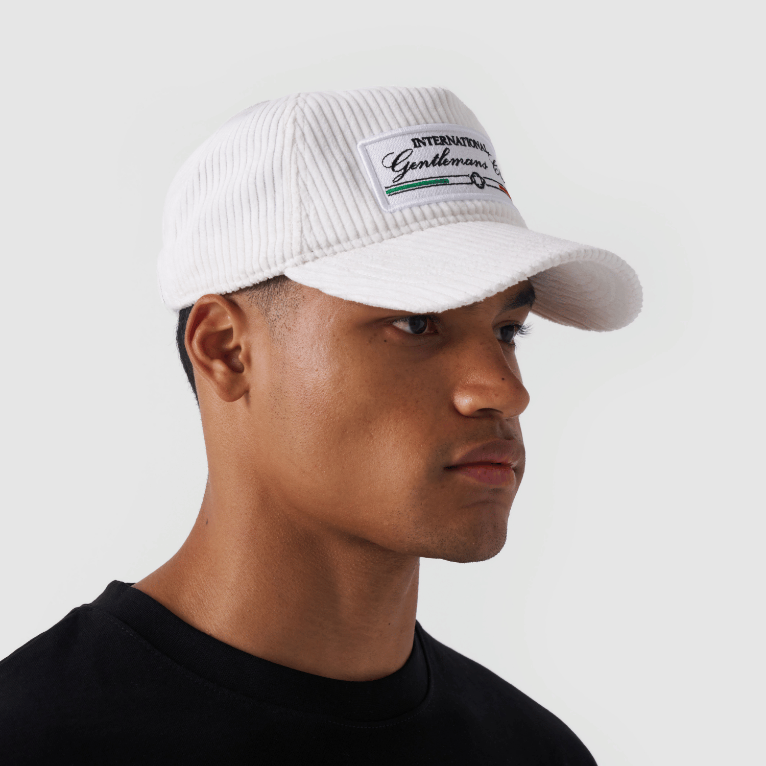 Italian Gentleman's Club Hat - Cord (White)