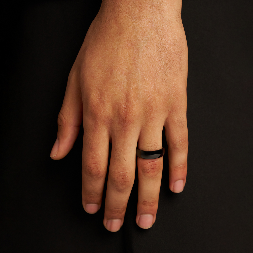 Rounded Ring (Black) 7mm | Tungsten