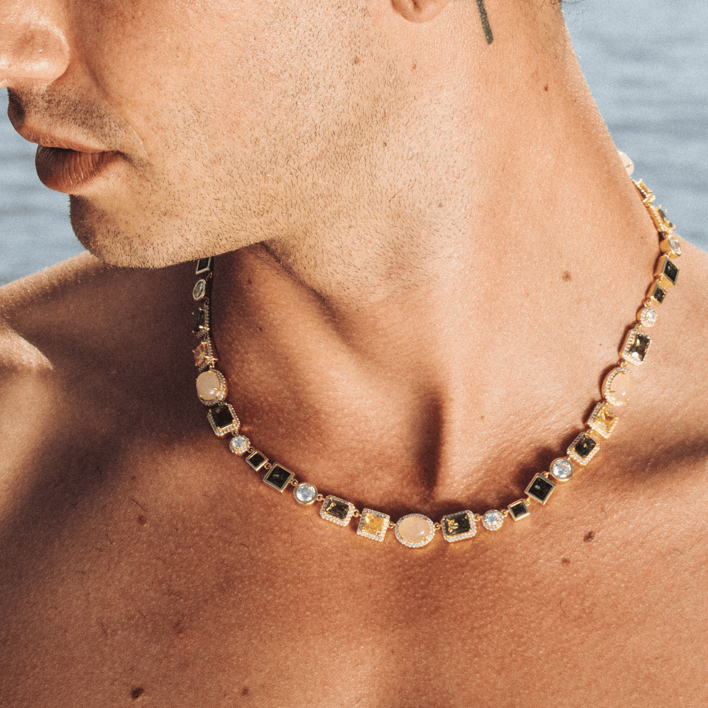 Emerald Gemstone Necklace (Gold)