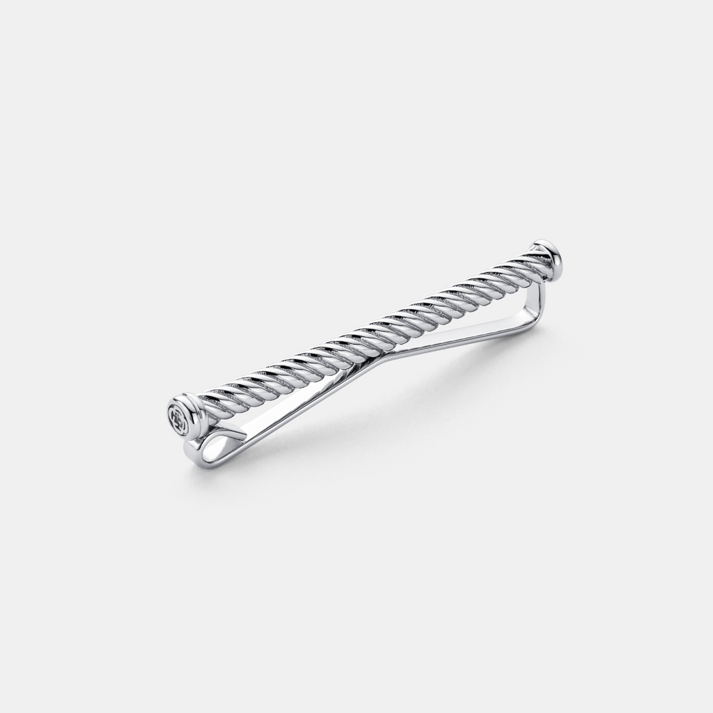 Rope Tie Clip (Silver)