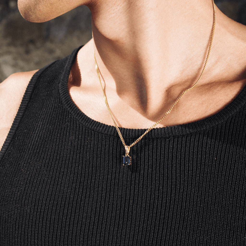 Sapphire Stone Pendant (Gold)